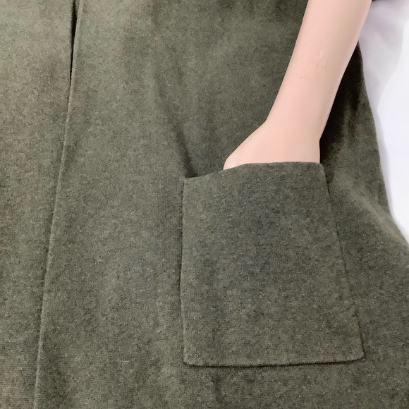 J.Crew Green Cotton Long Open Cardigan Sweater XL (C020) - Picture 6 of 13